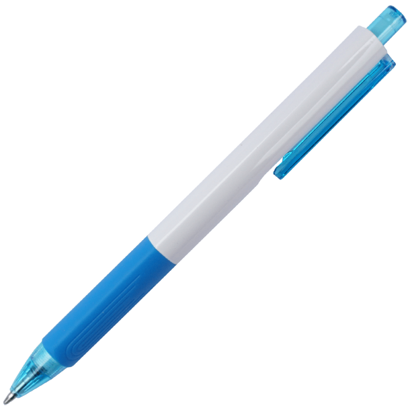 Pix cu mecanism de 1 MM, Aihao BP182, cu mina albastra, corp alb, din plastic, 14.5 CM